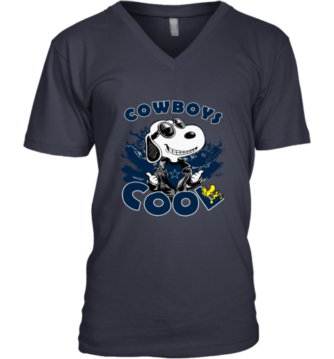 j8l3 dallas cowboys snoopy joe cool were awesome shirt v neck unisex 8 front navy