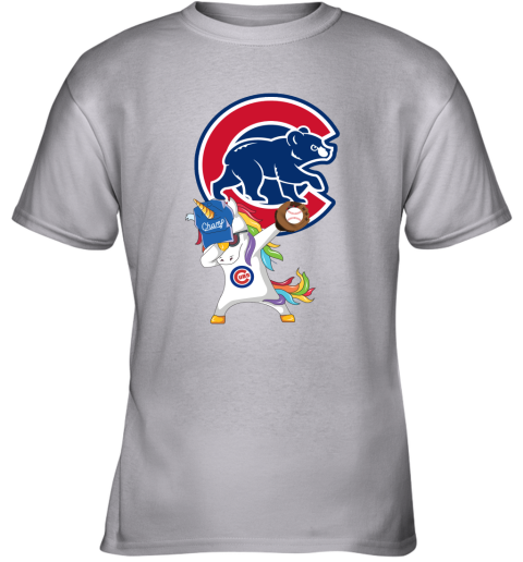 Hip Hop Dabbing Unicorn Flippin Love Chicago Cubs Youth T-Shirt