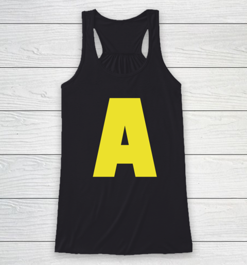 Yellow A On Red For Alvin Halloween Costume Racerback Tank