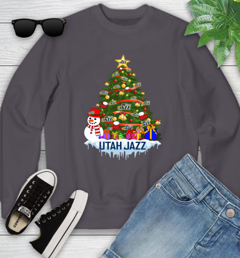 Utah Jazz Merry Christmas NBA Basketball Sports Youth Sweatshirt 6