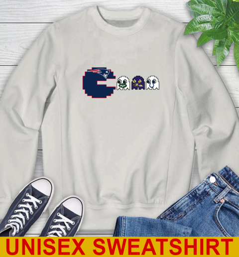 New England Patriots NFL Football Pac Man Champion Sweatshirt 12