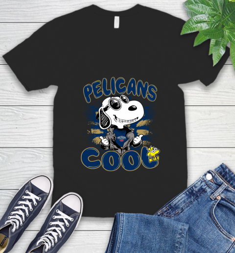NBA Basketball New Orleans Pelicans Cool Snoopy Shirt V-Neck T-Shirt