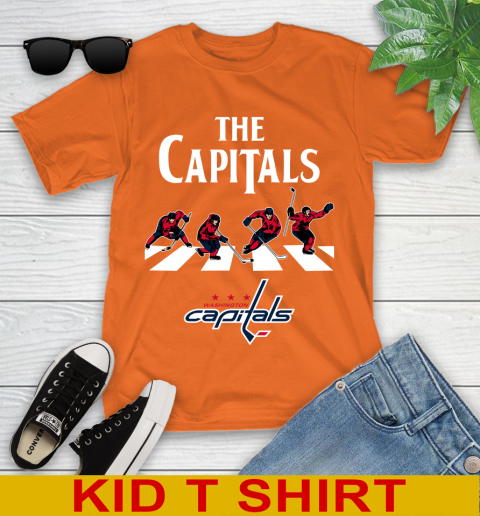 NHL Hockey Washington Capitals The Beatles Rock Band Shirt Youth T-Shirt - Image 9