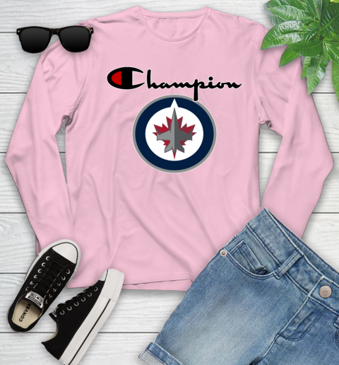 NHL Hockey Winnipeg Jets Champion Shirt Youth Long Sleeve 8