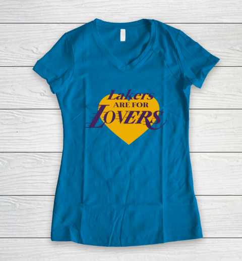 Love Lakers Shirt Laker Are For Lovers Women's V-Neck T-Shirt 4