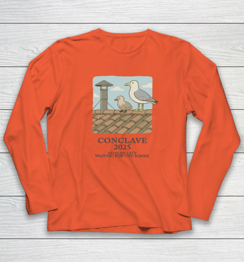 Conclave 2025 Vatican City Waiting For The Smoke Long Sleeve T-Shirt 3
