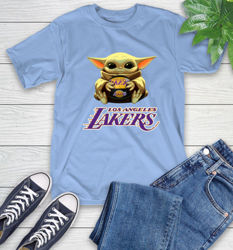 Nba Basketball Los Angeles Lakers Star Wars Baby Yoda Shirt T Shirt Itees Global