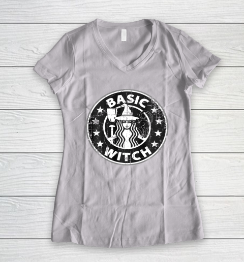 Basic Witch Halloween Vintage Style T Shirt T Shirt.3YSOT0UPCK Women's V-Neck T-Shirt 2