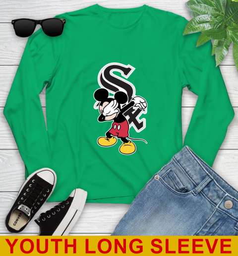 Chicago White Sox MLB Baseball Dabbing Mickey Disney Sports Youth Long Sleeve 7