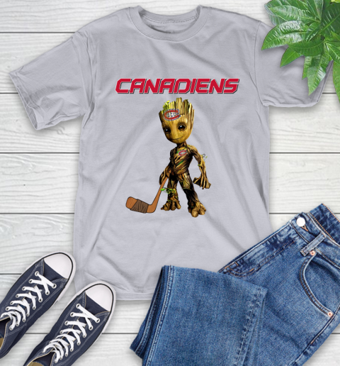 Montreal Canadiens NHL Hockey Groot Marvel Guardians Of The Galaxy T-Shirt 6