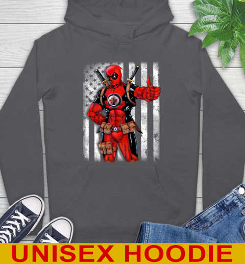 NHL Hockey Vegas Golden Knights Deadpool American Flag Shirt Hoodie 7