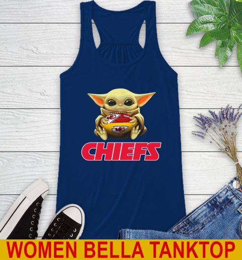 NFL Football Kansas City Chiefs Baby Yoda Star Wars Shirt Racerback Tank 9