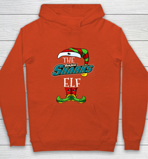 San Jose Sharks Christmas ELF Funny NHL Youth Hoodie 3