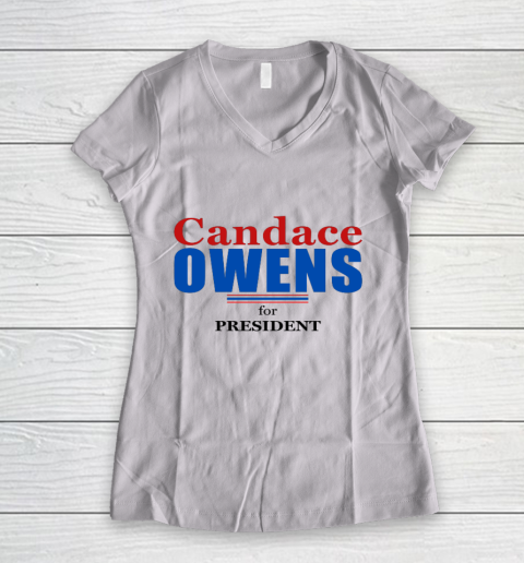 Candace Owens for President 2024 (3) Women's V-Neck T-Shirt