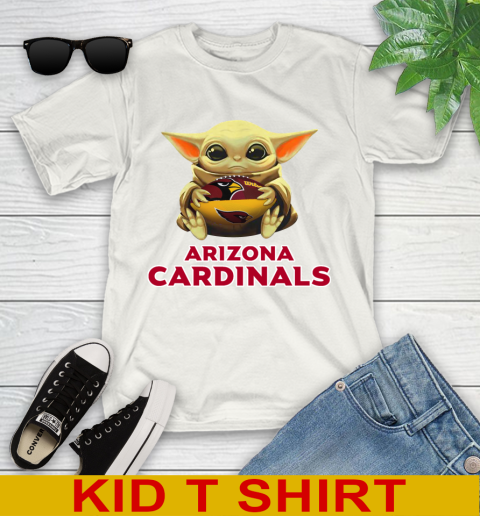 NFL Football Arizona Cardinals Baby Yoda Star Wars Shirt Youth T-Shirt