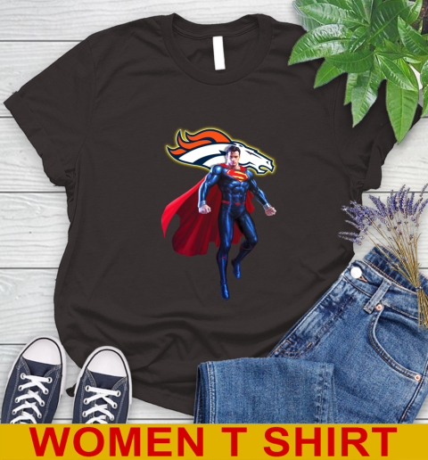 NFL Superman DC Sports Football Denver Broncos Women's T-Shirt 8