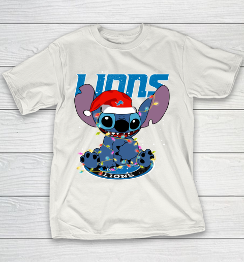 Detroit Lions NFL Football noel stitch Christmas Youth T-Shirt