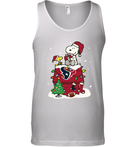 A Happy Christmas With Houston Texans Snoopy Tank Top