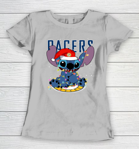 Indiana Pacers NBA noel stitch Basketball Christmas Women's T-Shirt 3