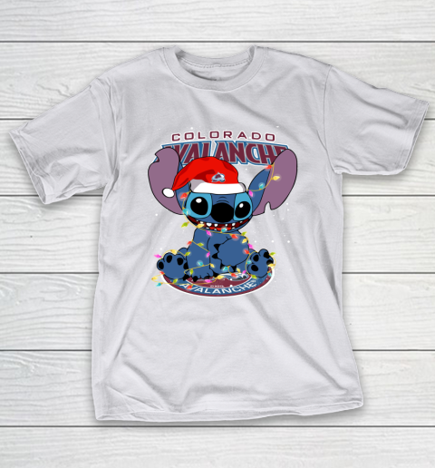 Colorado Avalanche NHL Hockey noel stitch Christmas T-Shirt 9