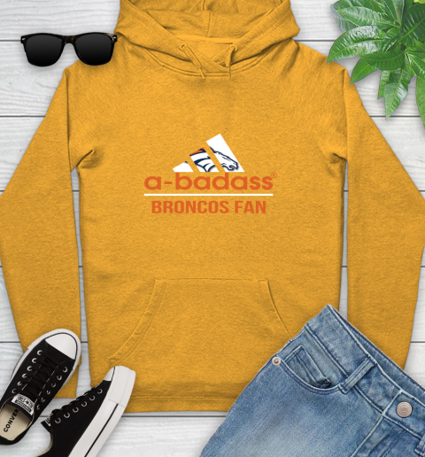 Denver Broncos NFL Football A Badass Adidas Adoring Fan Sports Youth Hoodie 2