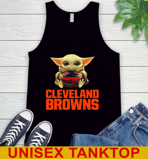 NFL Football Cleveland Browns Baby Yoda Star Wars Shirt Tank Top 2