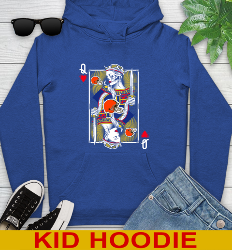 NFL Football Cleveland Browns The Queen Of Hearts Card Shirt Youth Hoodie 10