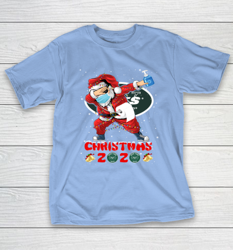 New York Jets Funny Santa Claus Dabbing Christmas 2020 NFL T-Shirt 10