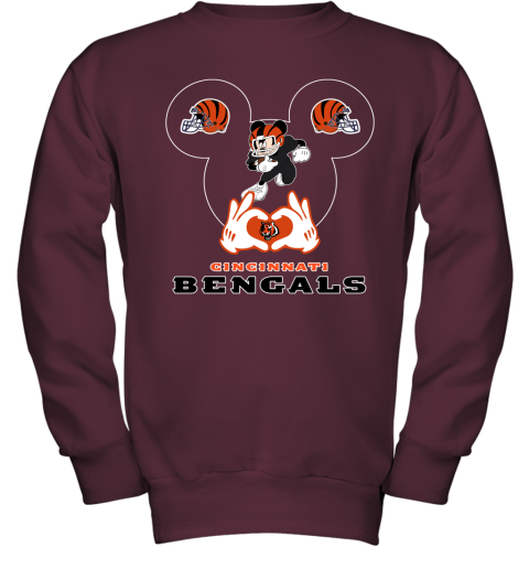 I Love The Bengals Mickey Mouse Cincinnati Bengals Youth T-Shirt 