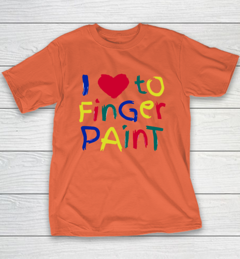 I Heart Love To Finger Paint I'm Paint Cute Couple Valentine Youth T-Shirt 2