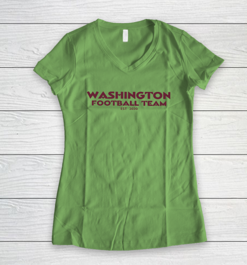 Washington Football Team Est 2020 Women's V-Neck T-Shirt 5