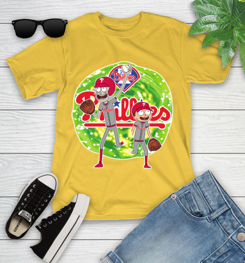 MLB Philadelphia Phillies Rick And Morty Baseball Sports Youth T-Shirt 9 MLB Philadelphia Phillies Rick And Morty Baseball Sports Youth T-Shirt - Image 9