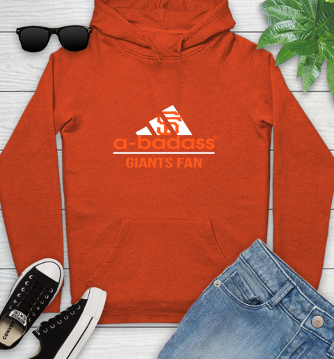 MLB A Badass San Francisco Giants Fan Adidas Baseball Sports Youth Hoodie 4