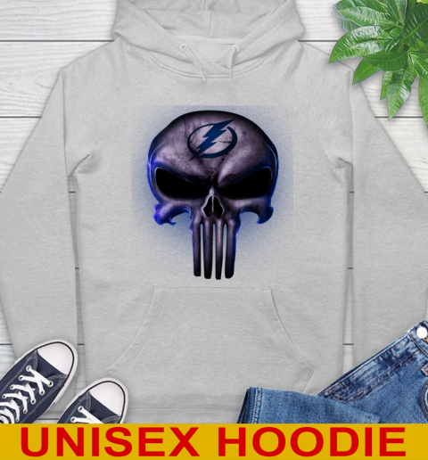 Tampa Bay Lightning NHL Hockey Punisher Skull Sports Hoodie 6