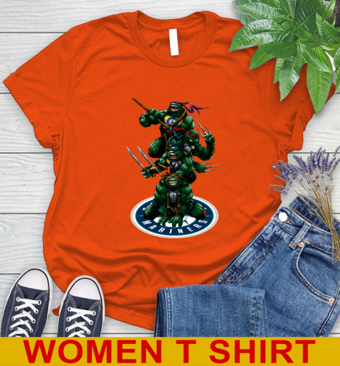 MLB Baseball Seattle Mariners Teenage Mutant Ninja Turtles Shirt Women's T-Shirt 4