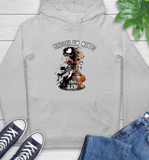 NBA Brooklyn Nets Basketball Venom Groot Guardians Of The Galaxy Hoodie 6