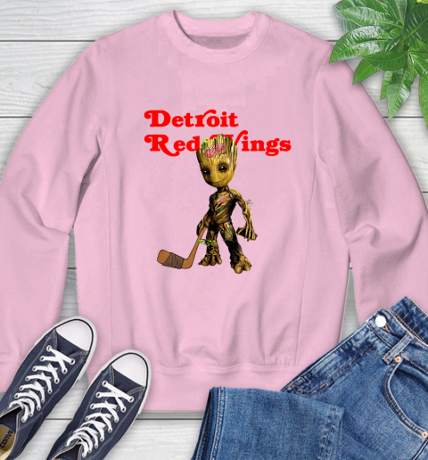 Detroit Red Wings NHL Hockey Groot Marvel Guardians Of The Galaxy Sweatshirt 9