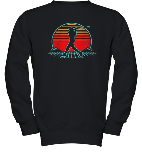 Baseball Retro Vintage 80s Style Coach Player Gift Youth Sweatshirt