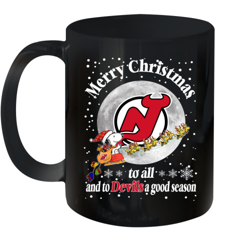 New Jersey Devils Merry Christmas To All And To Devils A Good Season NHL Hockey Sports Ceramic Mug 11oz
