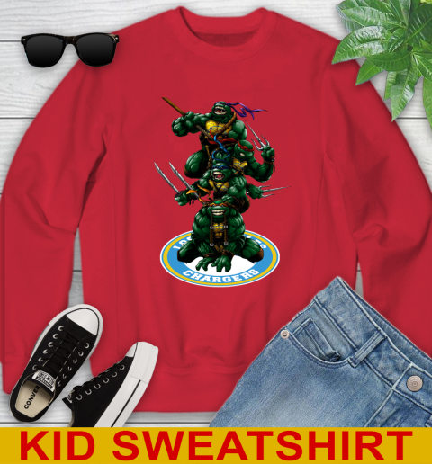 NFL Football Los Angeles Chargers Teenage Mutant Ninja Turtles Shirt Youth Sweatshirt 8