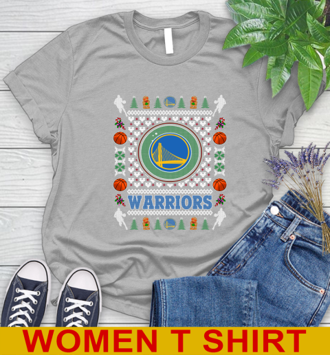 Golden State Warriors Merry Christmas NBA Basketball Loyal Fan Women's T-Shirt 5