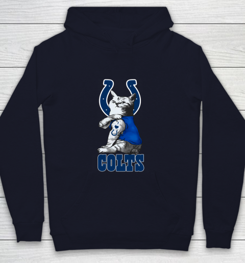 NFL Football My Cat Loves Indianapolis Colts Youth Hoodie 2