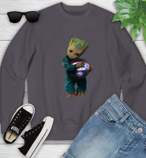 NBA Groot Guardians Of The Galaxy Basketball Sports Philadelphia 76ers Youth Sweatshirt 6