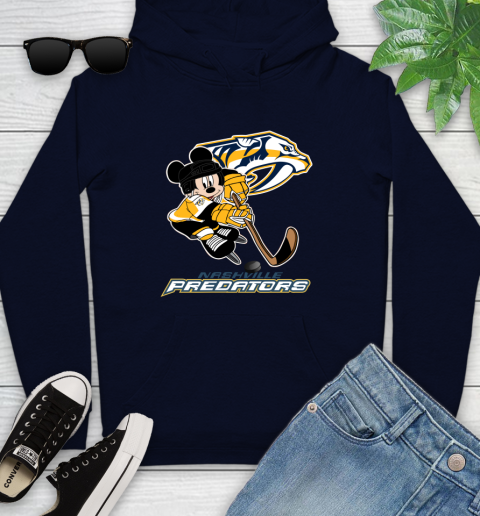 NHL Nashville Predators Mickey Mouse Disney Hockey T Shirt Youth Hoodie 4