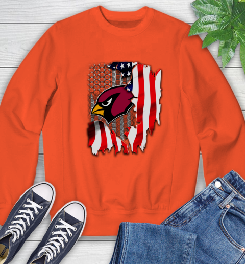 Arizona Cardinals NFL Football American Flag Sweatshirt 3