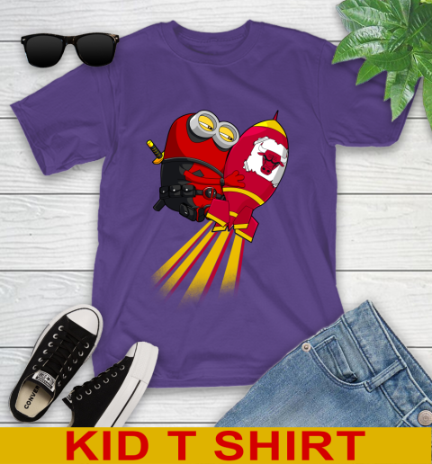 NBA Basketball Chicago Bulls Deadpool Minion Marvel Shirt Youth T-Shirt 3