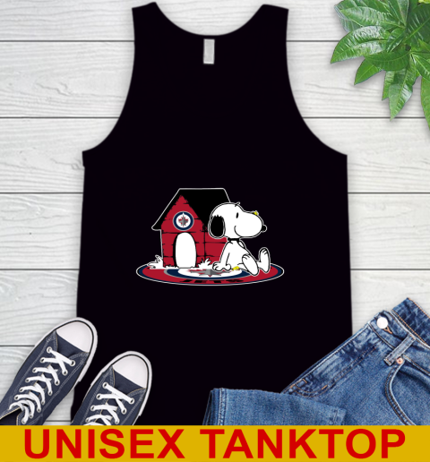 NHL Hockey Winnipeg Jets Snoopy The Peanuts Movie Shirt Tank Top 2