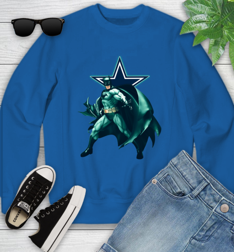 NFL Batman Football Sports Dallas Cowboys Youth Sweatshirt 8