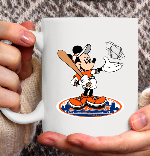 MLB Baseball New York Mets Cheerful Mickey Disney Shirt Ceramic Mug 15oz 2