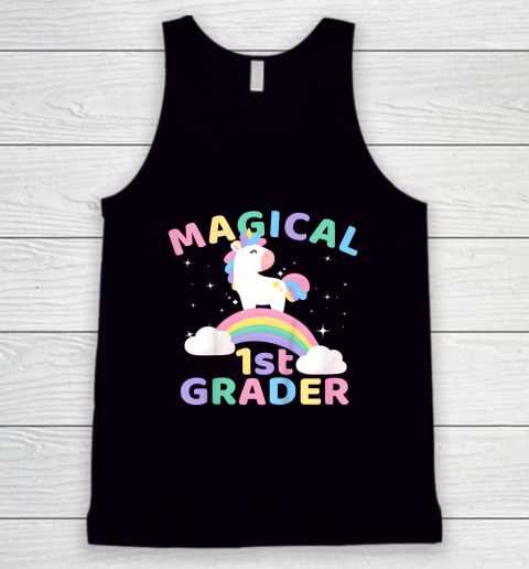 Back To School 1st First Grade Magical Unicorn Rainbow Tank Top